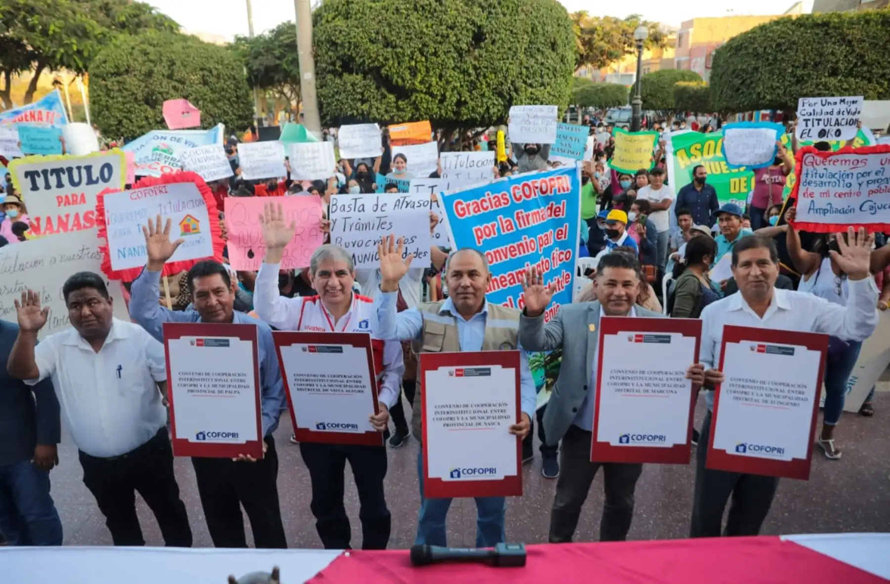 Ica: Cofopri firmó convenios con municipios de Nasca y Palpa para formalizar predios
