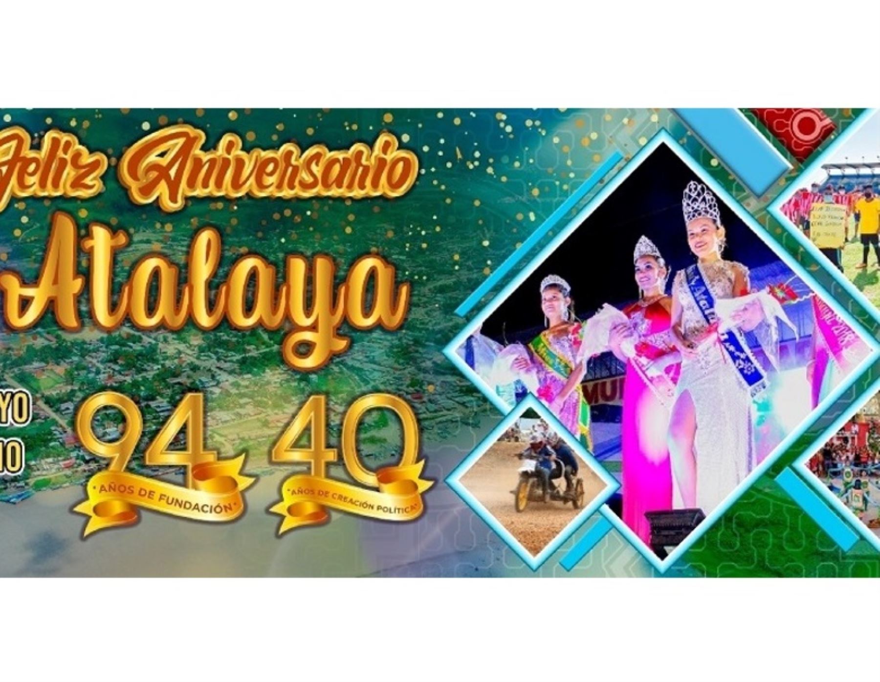 La ciudad de Atalaya, en Ucayali, celebra con coloridas actividades los 94 años de su fundación. ANDINA/Difusión
