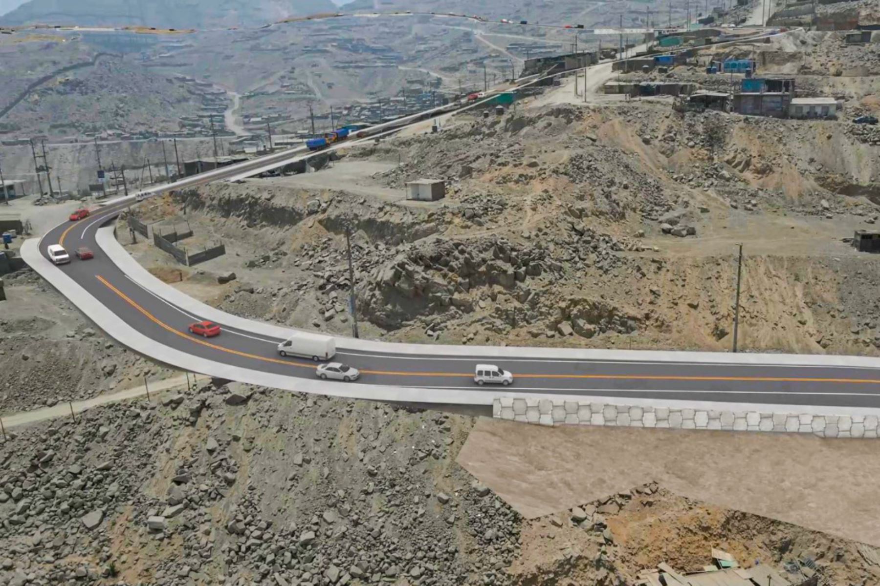 Municipalidad Metropolitana de Lima muestra imagen en 3D de cómo se verá la nueva vía Pasamayito cuando esté terminada. Foto: difusión.