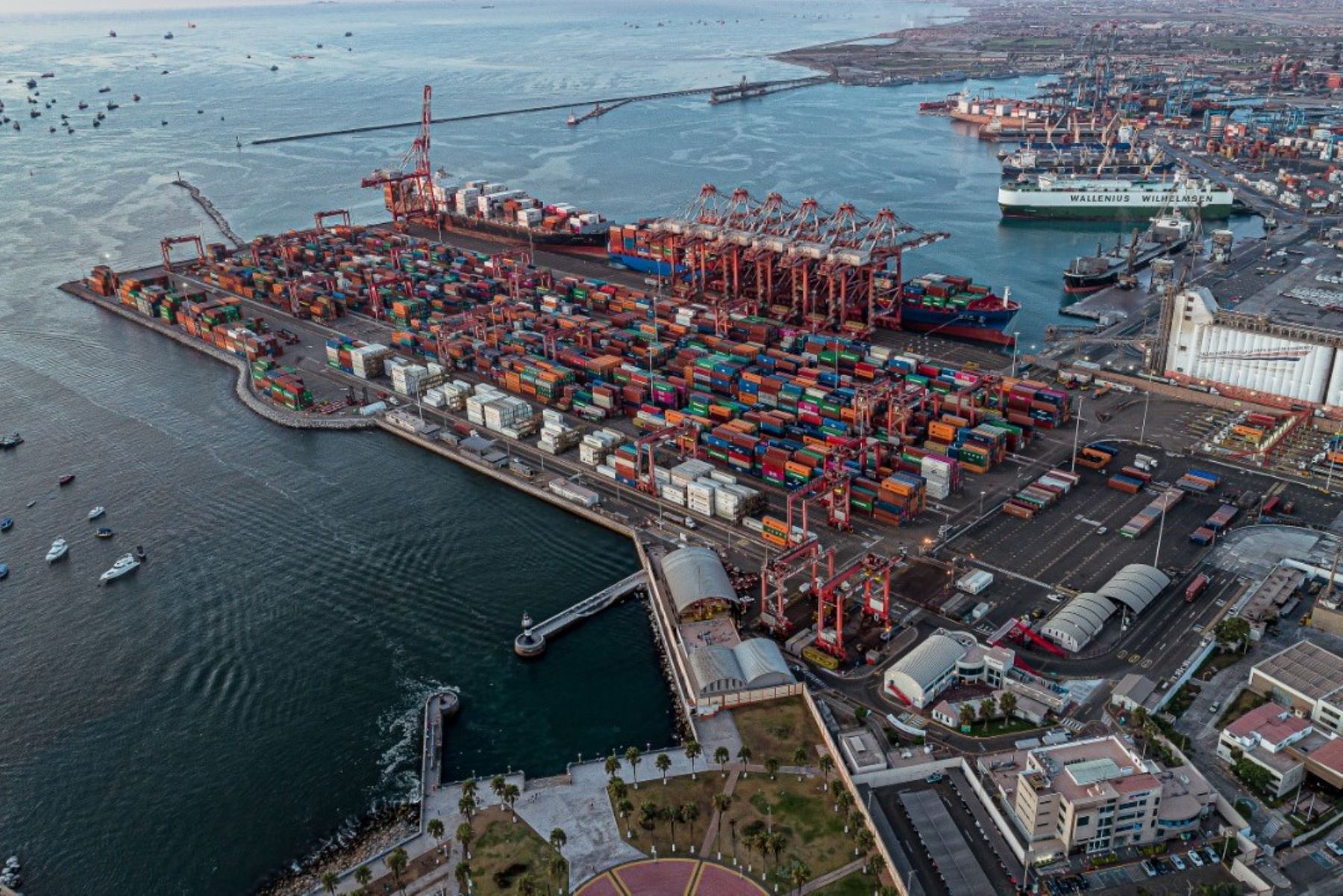 Vista panorámica del puerto del Callao. Foto: ANDINA/DP World Callao.