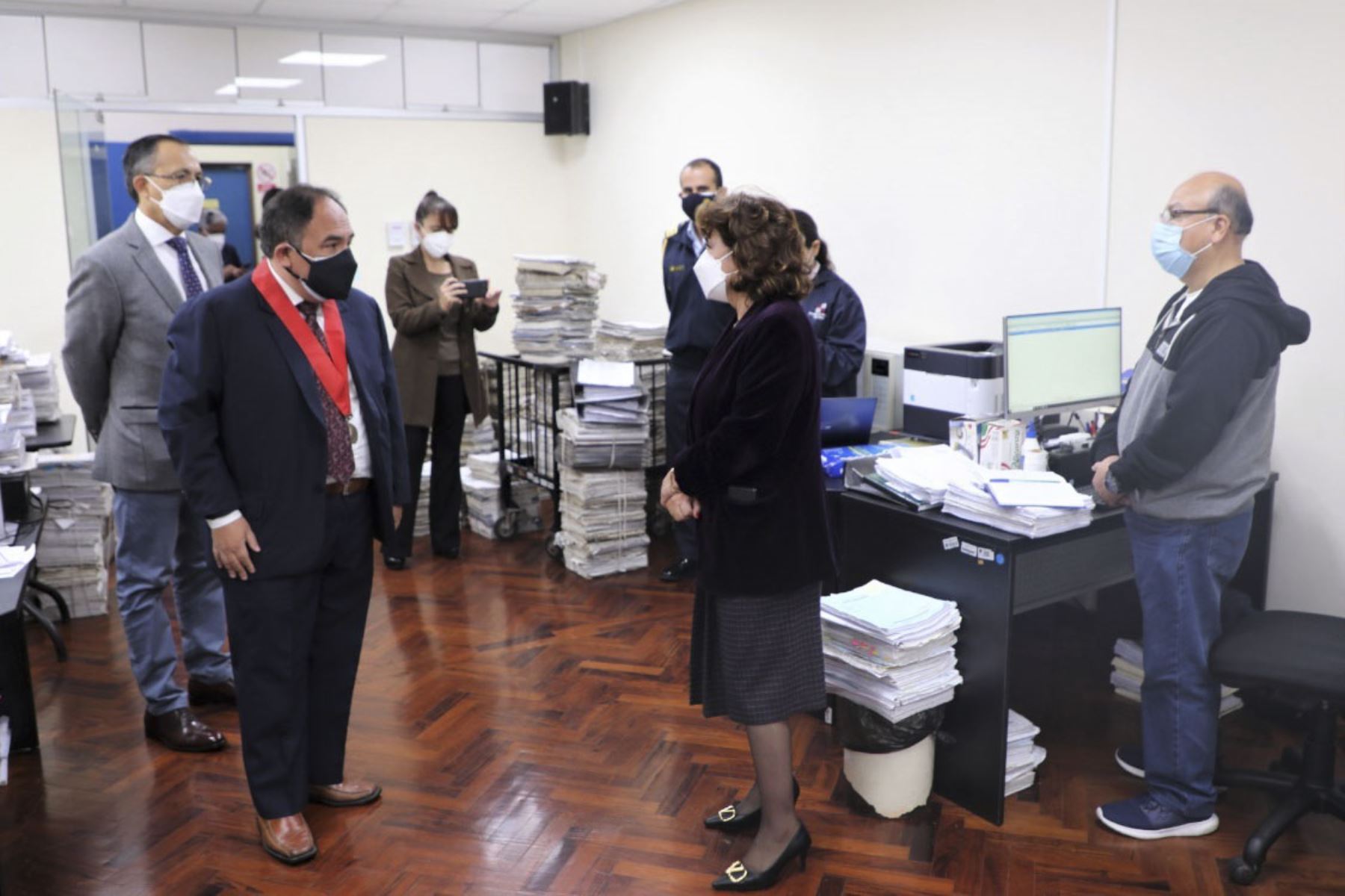 Visita inopinada de la presidenta del Poder Judicial, Elvia Barrios. ANDINA/Difusión