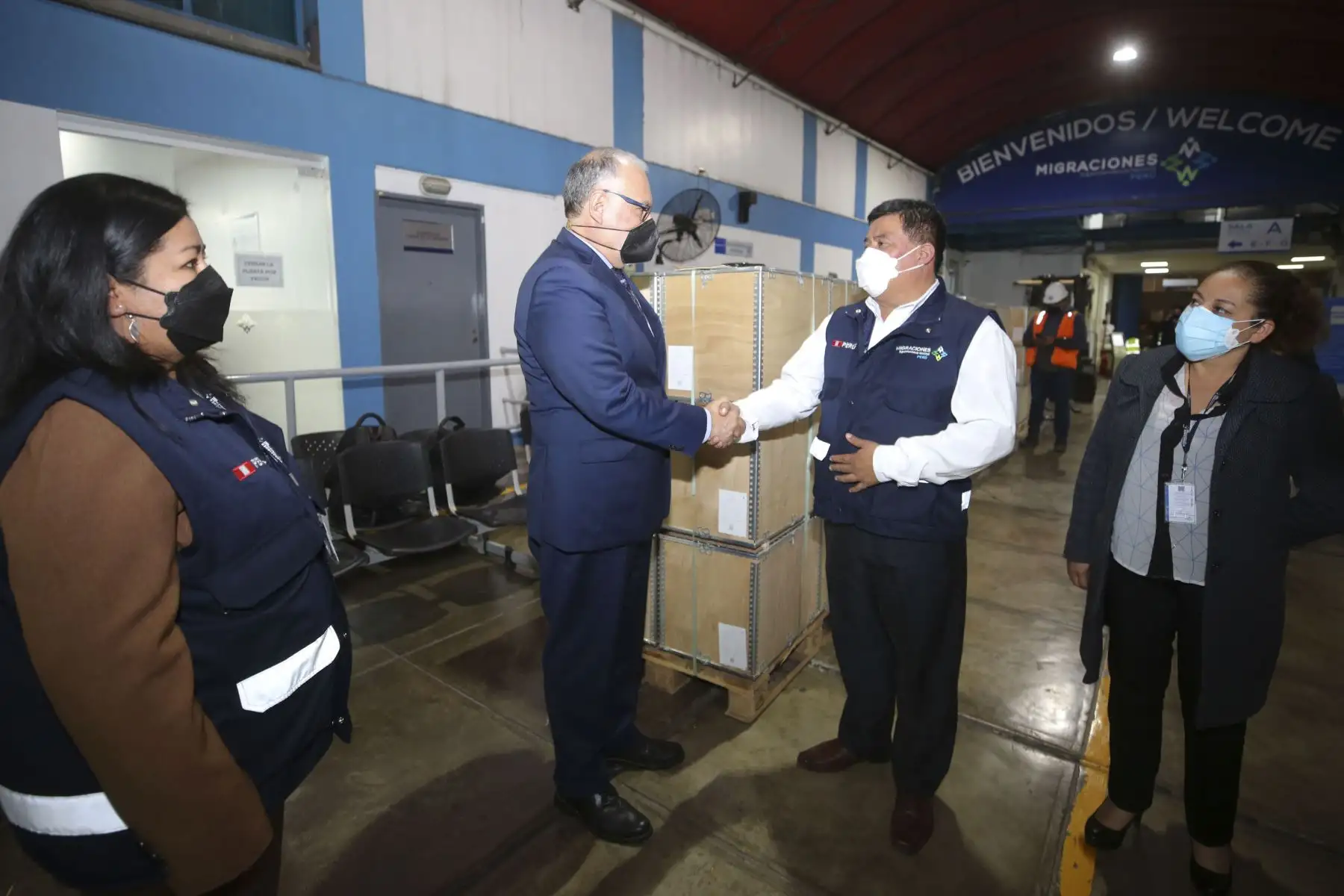 Un total de 72,000 nuevas libretas de pasaportes electrónicos llegaron hoy la Superintendencia Nacional de Migraciones – MIGRACIONES, en su sede central de Breña, que servirán para atender la demanda de documentos de viaje. Foto: ANDINA/Difusión