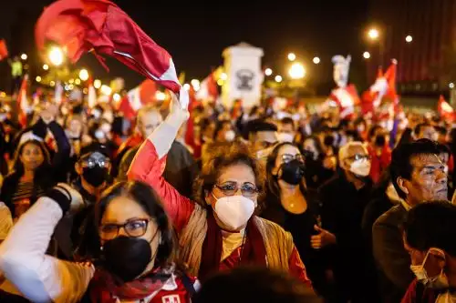 Movilización de hoy en el centro de Lima. ANDINA/Renato Pajuelo