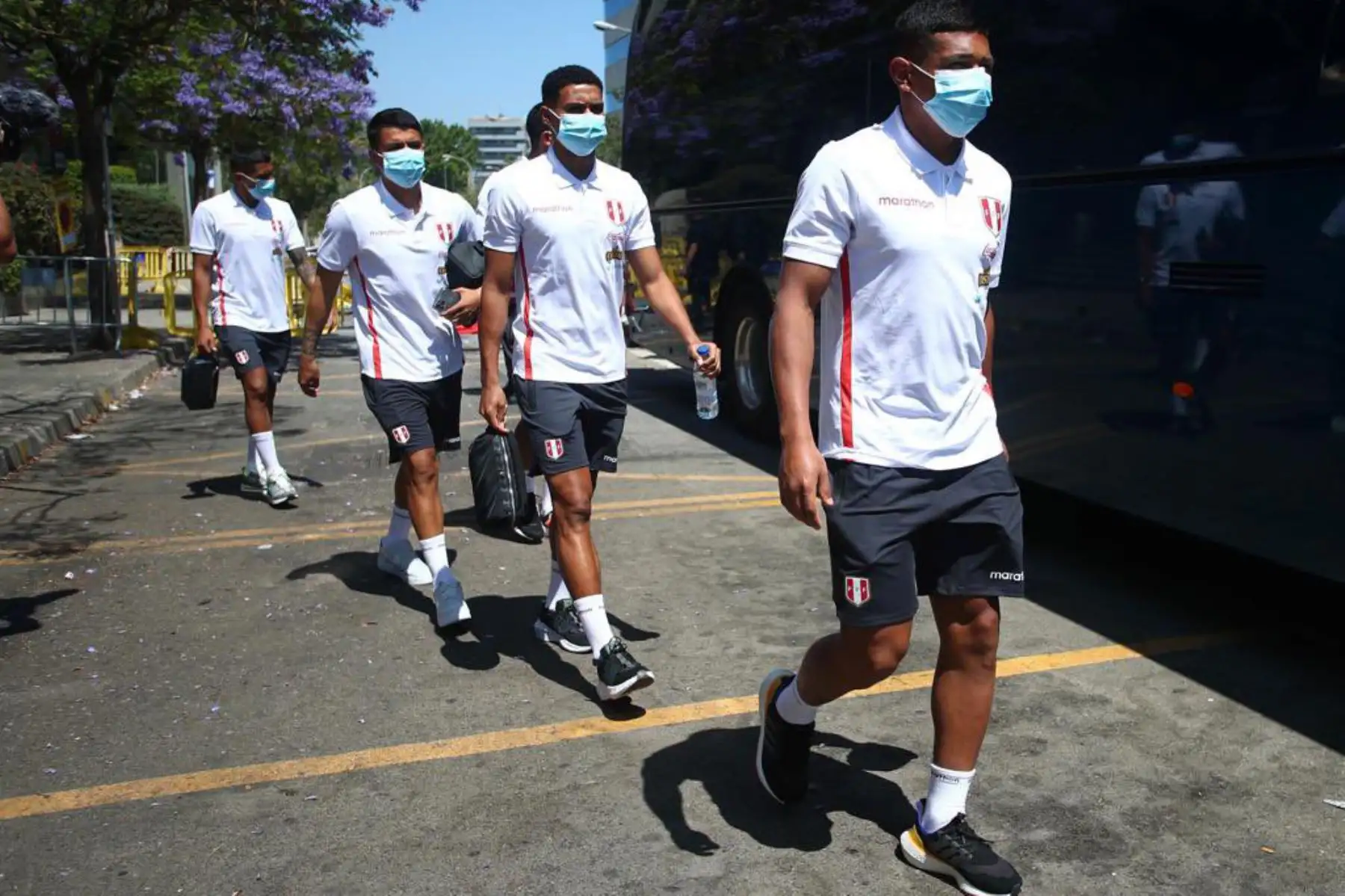 La selección peruana se encuentra rumbo al RCDE Stadium de Barcelona con miras al partido  amistoso que jugará ante Nueva Zelanda. 
Foto: Selección Peruana