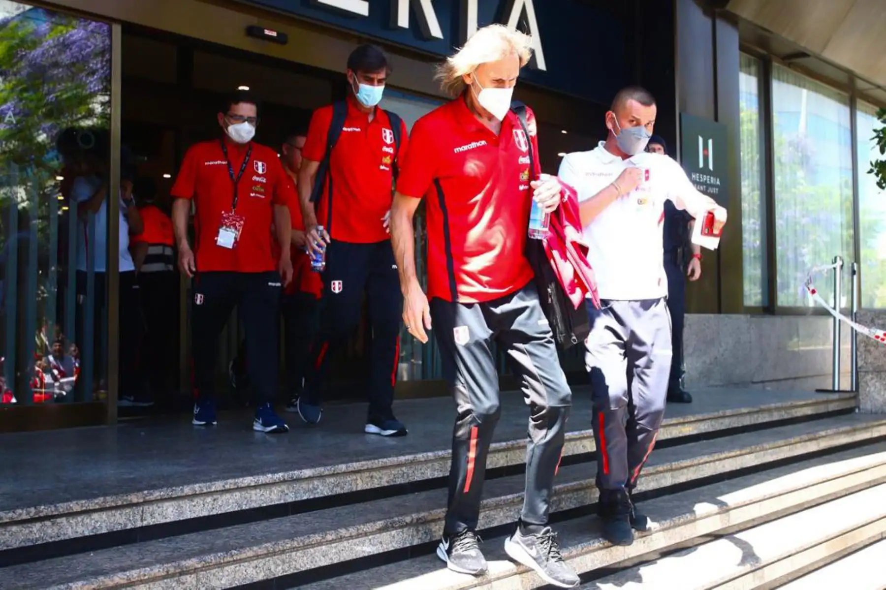 La selección peruana se encuentra rumbo al RCDE Stadium de Barcelona con miras al partido  amistoso que jugará ante Nueva Zelanda. 
Foto: Selección Peruana