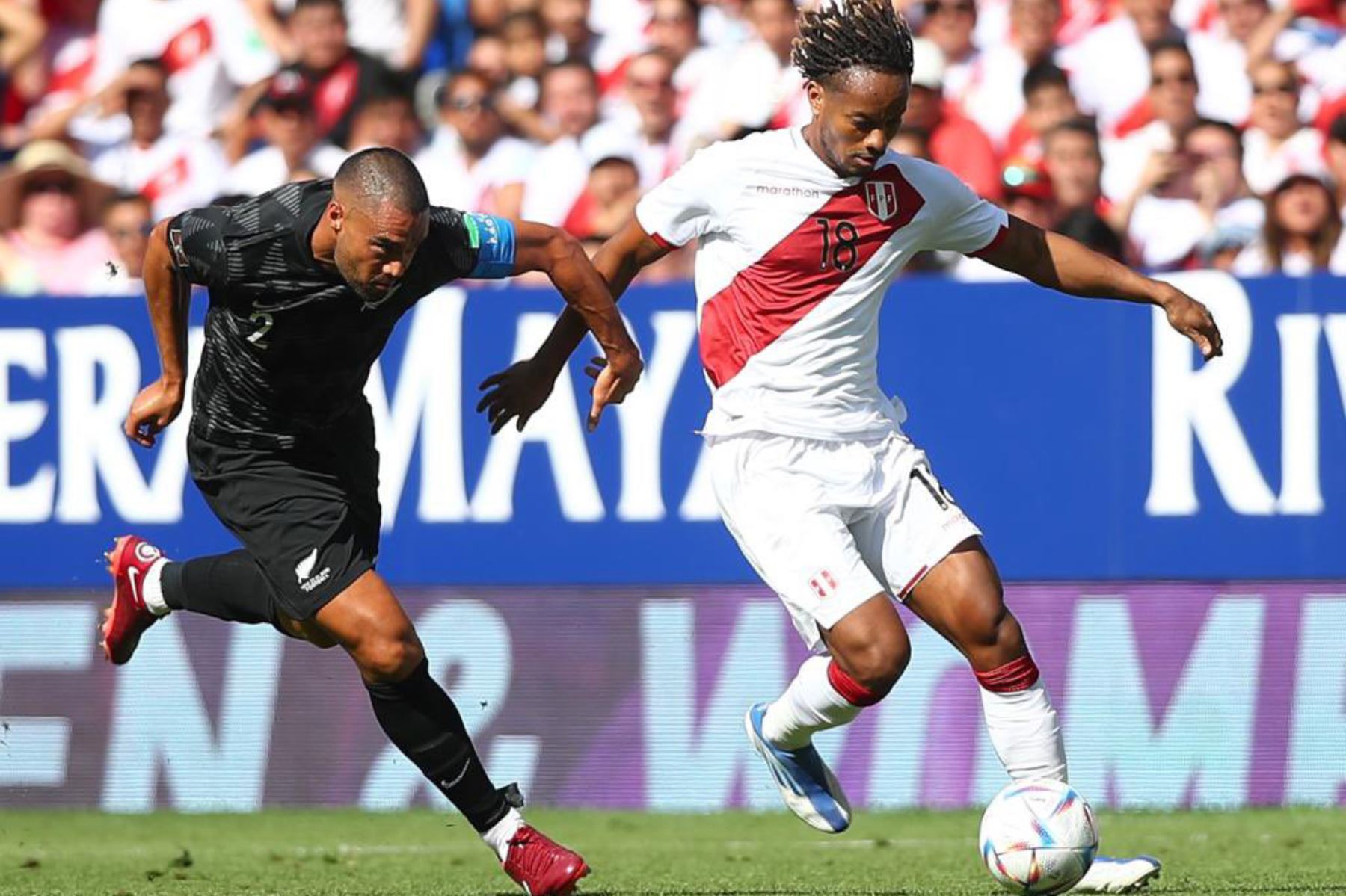 Segundo tiempo: Perú derrota 1-0 a Nueva Zelanda en el  RCDE Stadium