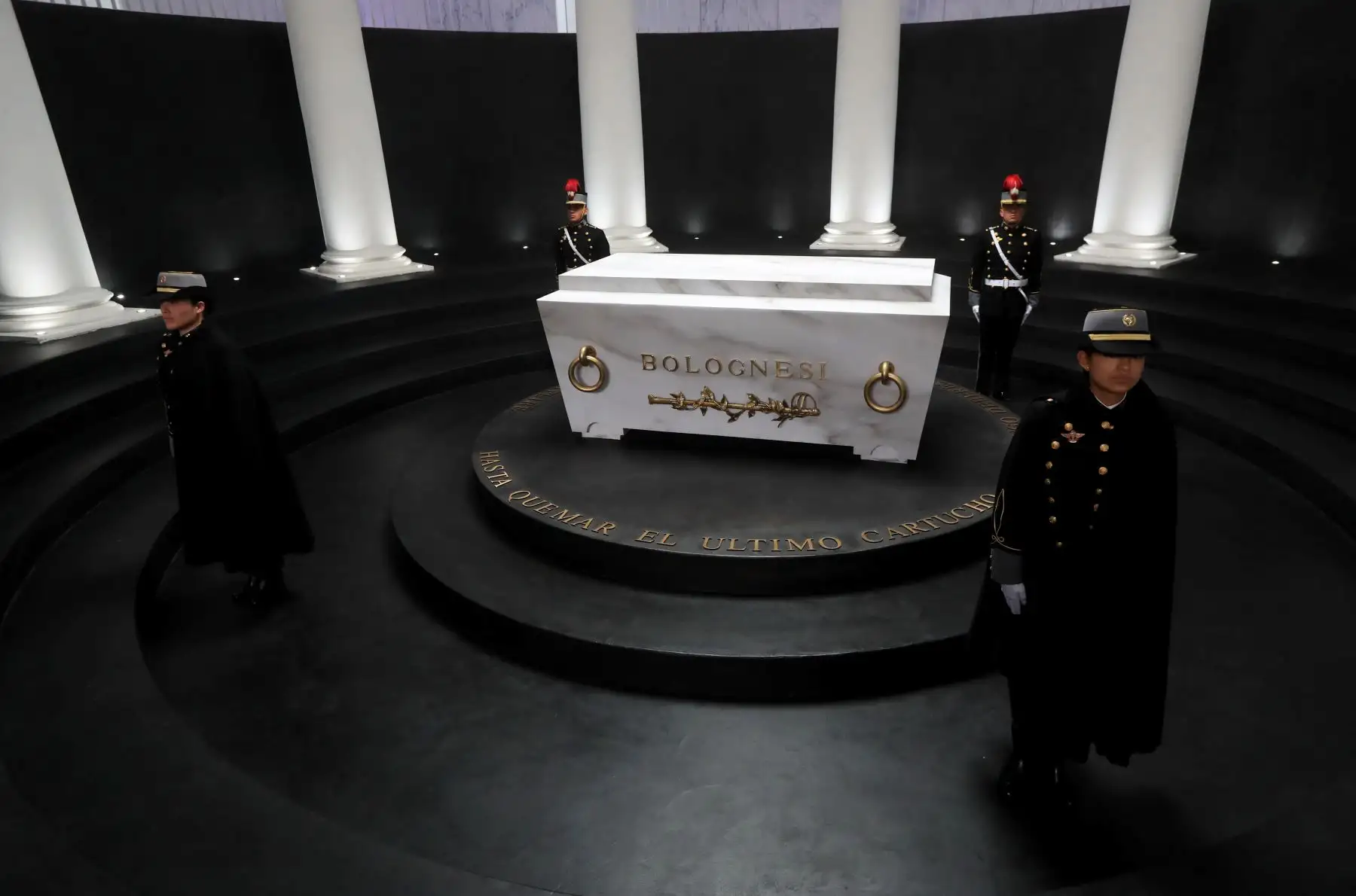 El Cenotafio Coronel Francisco Bolognesi, recientemente construido en la Escuela Militar de Chorrillos, abre sus puertas al público con el fin de promover los valores patrióticos del héroe nacional, en el marco de las celebraciones del 142 aniversario de la Batalla de Arica. Foto: ANDINA/Mindef