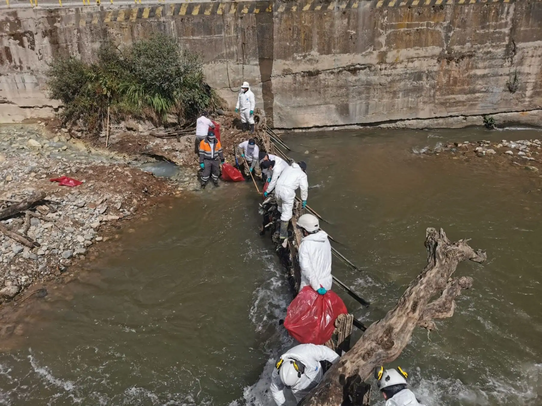 Con participación de voluntarios y pobladores recogen más de 30 toneladas de residuos de cauce del río Huallaga, región Pasco. ANDINA/Difusión