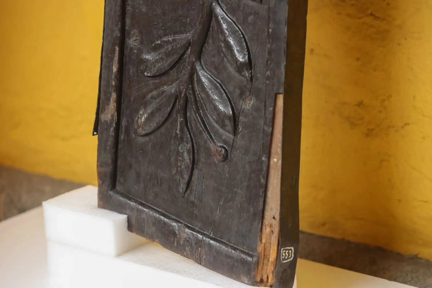 Portalones de la corbeta Unión, objetos de la Guerra del Pacífico, que fueron repatriadas el pasado 27 de mayo, tras las gestiones hechas por la Cancillería y el Ministerio de Cultura con autoridades chilenas.  Foto: ANDINA/ Andrés Valle