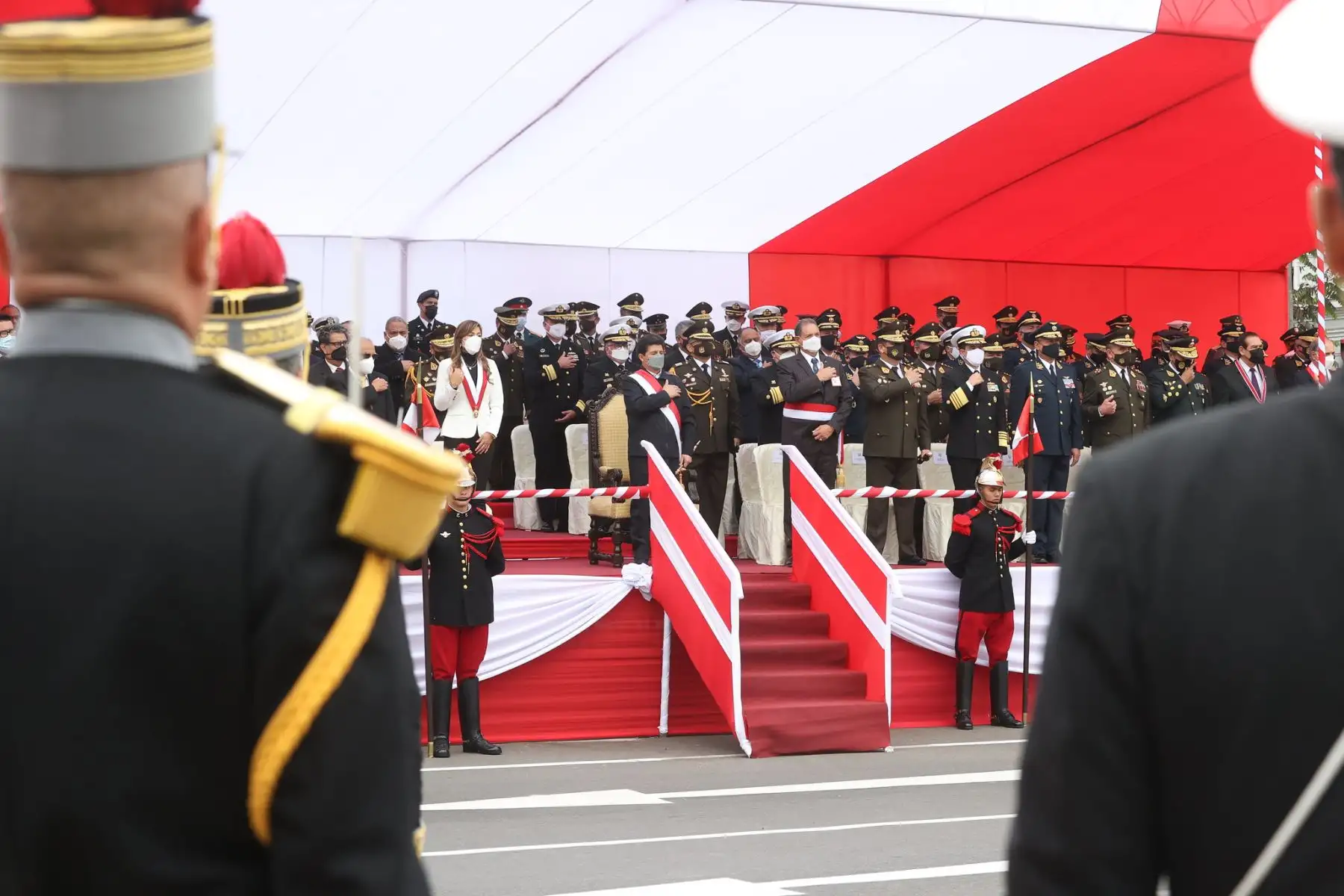 Presidente Pedro Castillo lideró ceremonia por el 142 aniversario de la Batalla de Arica.
Foto: ANDINA/Prensa Presidencia