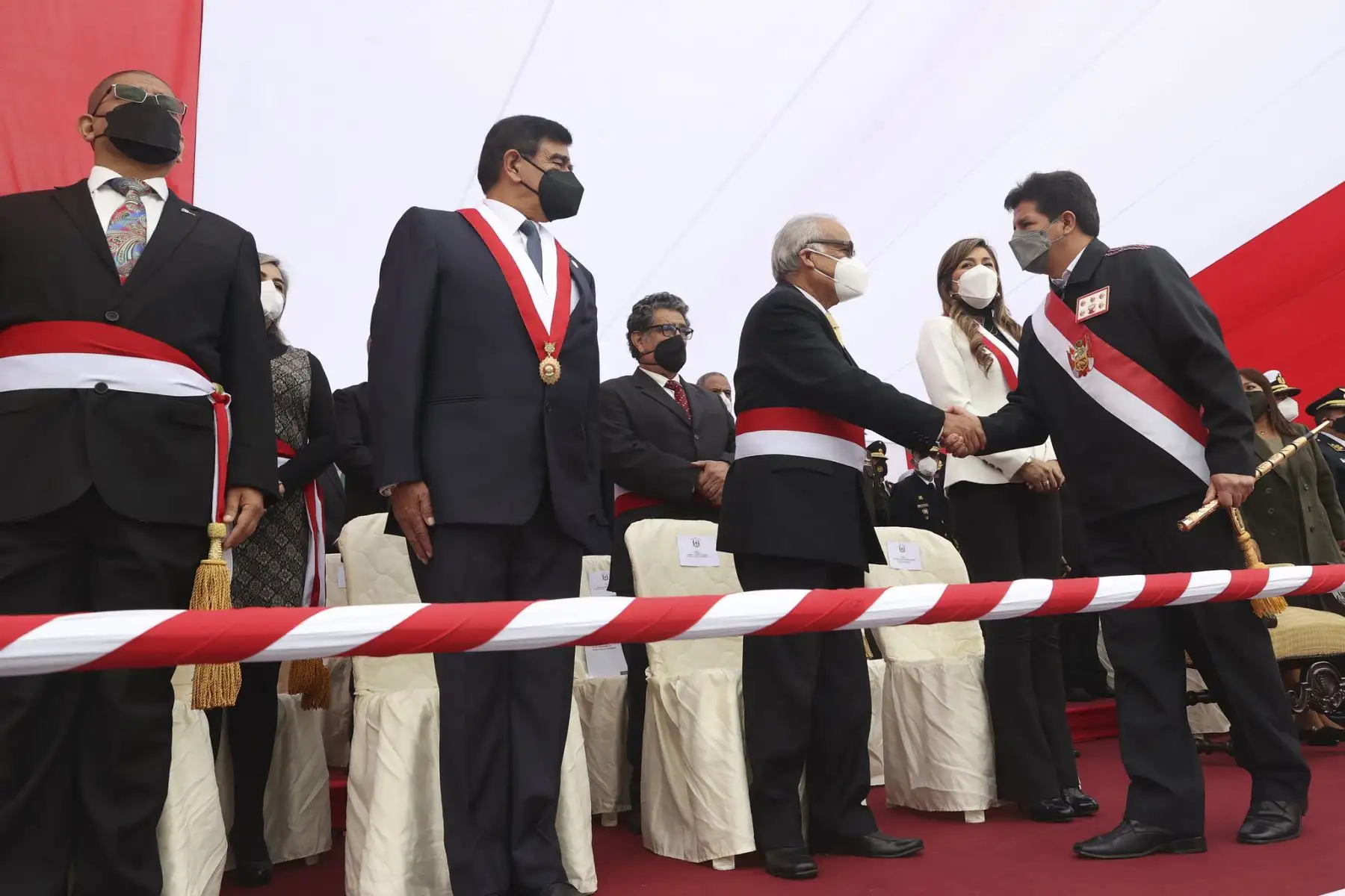 Presidente Pedro Castillo lideró ceremonia por el 142 aniversario de la Batalla de Arica.
Foto: ANDINA/Prensa Presidencia