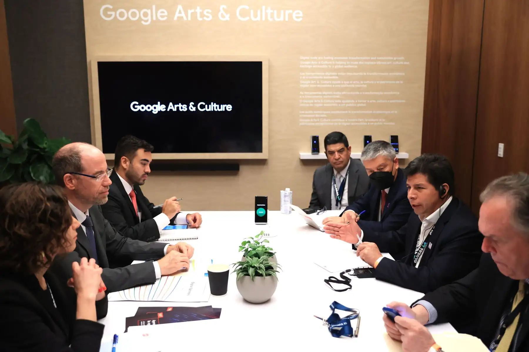 Presidente Pedro Castillo se reúne con representantes de Google en Los Ángeles, Estados Unidos. Foto: ANDINA/ Prensa Presidencia