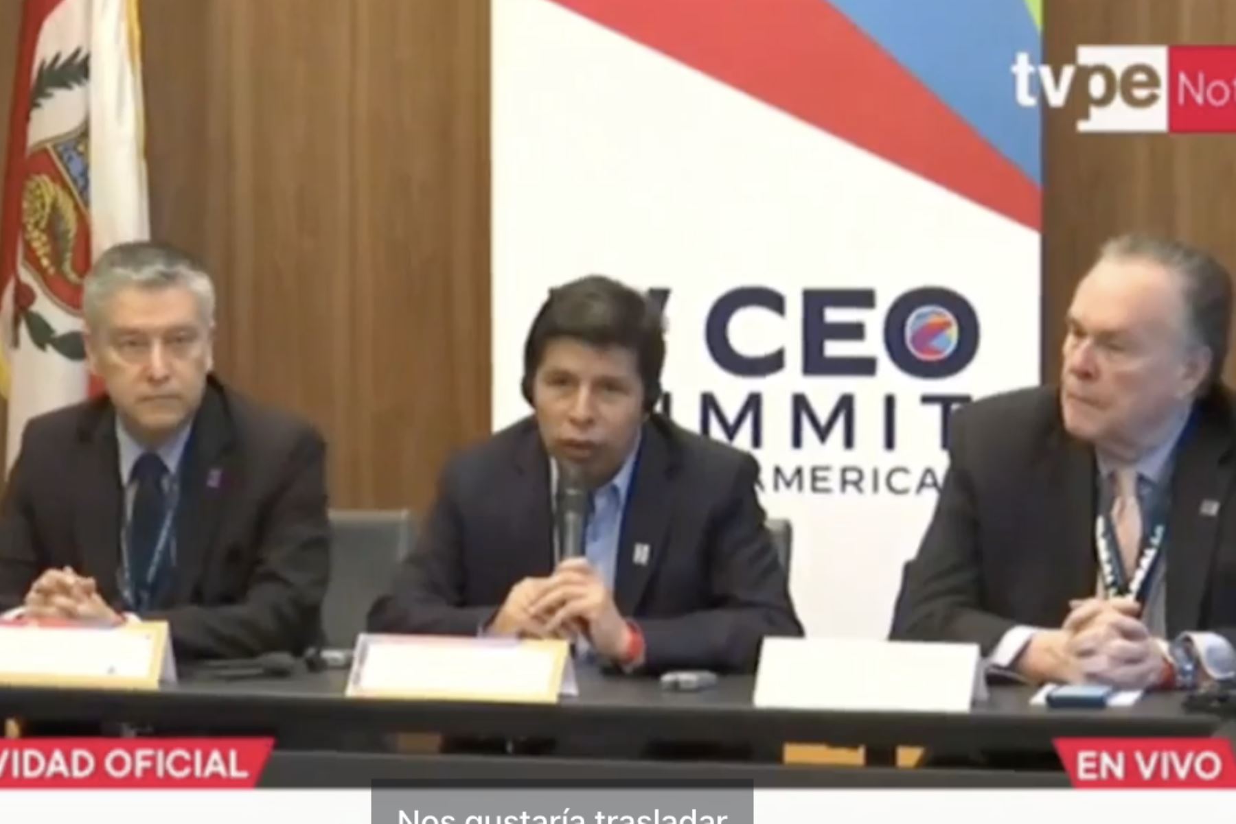 Presidente Castillo se reúne con empresarios estadounidenses