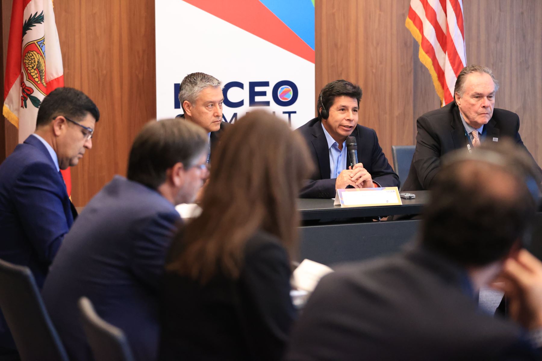 Presidente Pedro Castillo se reúne con directivos de importantes empresas transnacionales en EE.UU.Foto: ANDINA/Prensa Presidencia