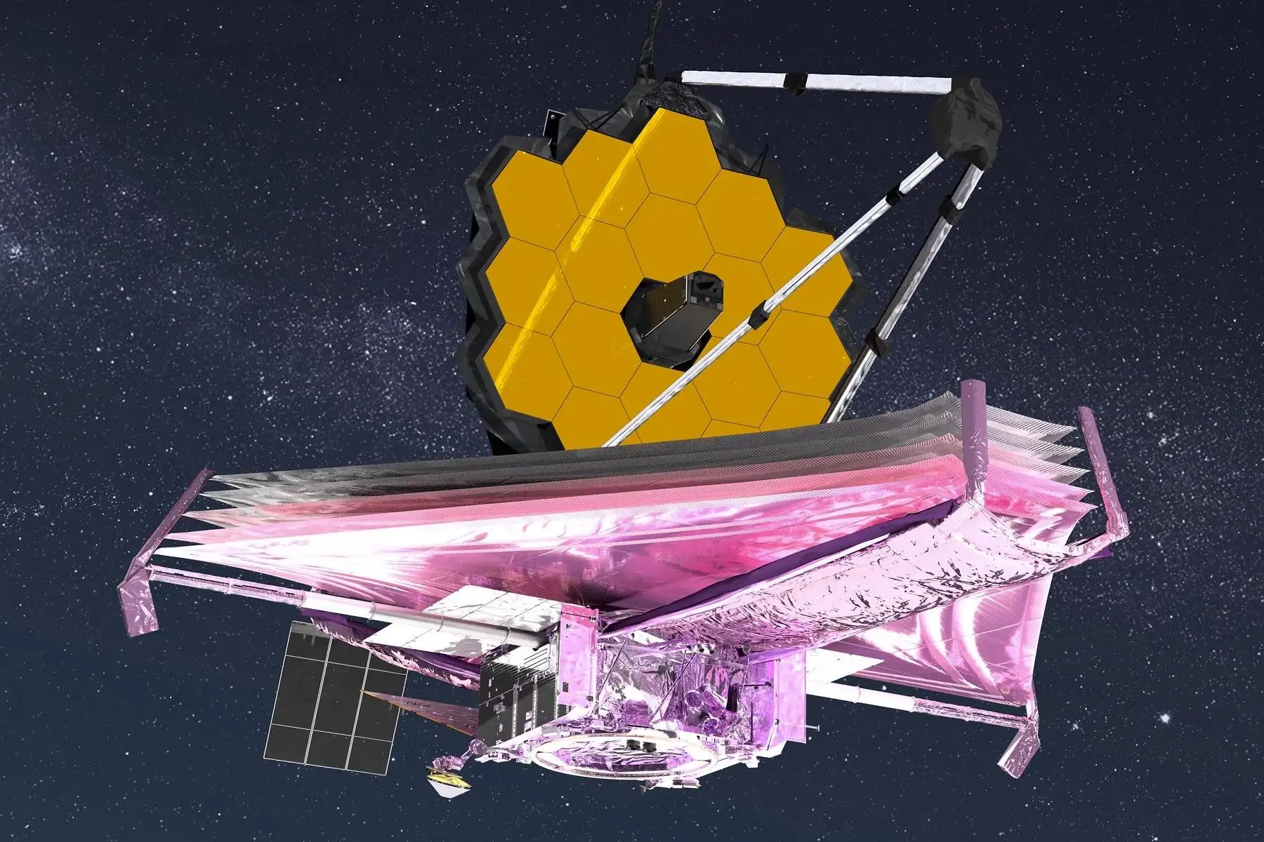 El espejo del Webb fue diseñado para resistir el bombardeo de micrometeoroides en su entorno. Foto: NASA