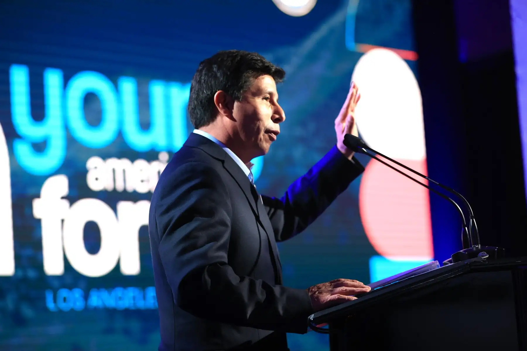 Presidente Pedro Castillo intervino en el VI Foro de los Jóvenes de las Américas, que reúne a jóvenes de diversos países. Foto: ANDINA/Prensa Presidencia