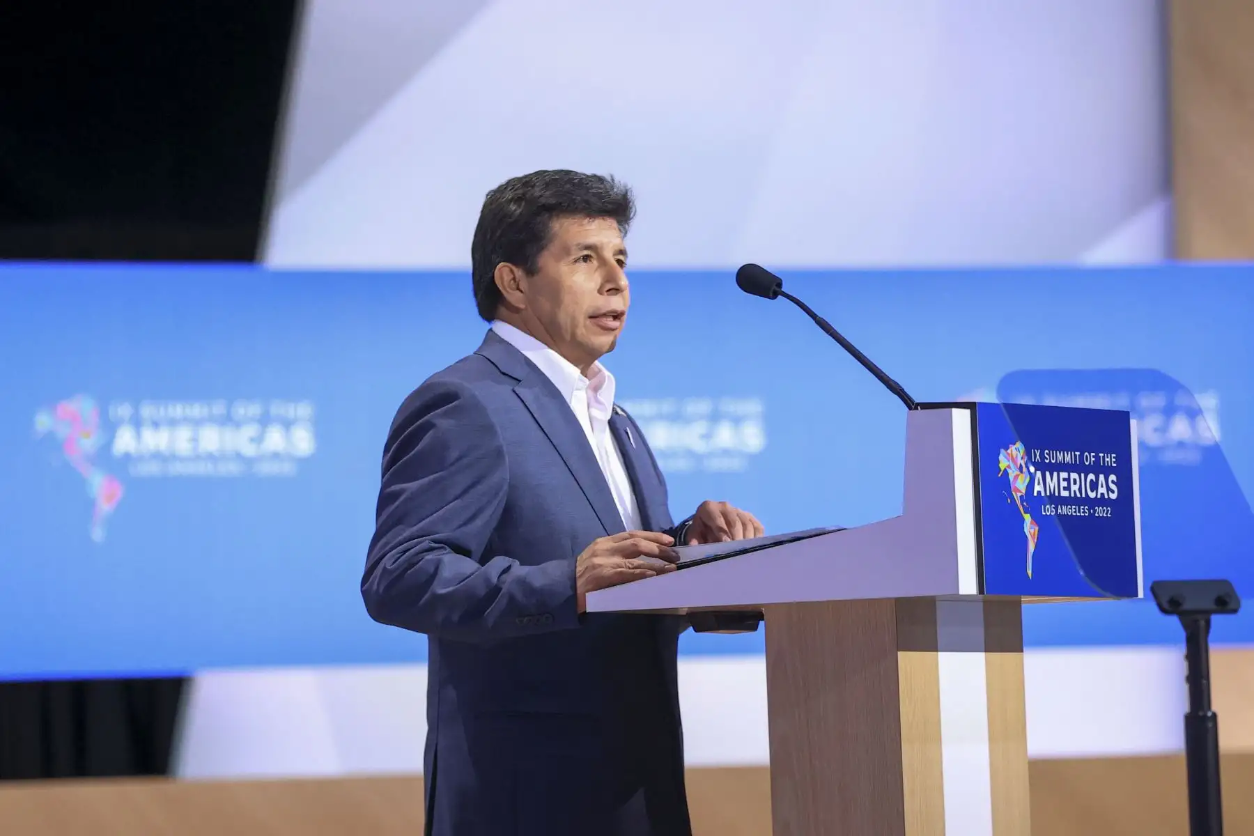 Presidente de la República, Pedro Castillo, participó en la segunda sesión Plenaria de Líderes de la IX Cumbre de las Américas. El mandatario expuso propuestas en temas de migración, democracia, y medidas económicas. Foto: ANDINA/Presidencia Perú