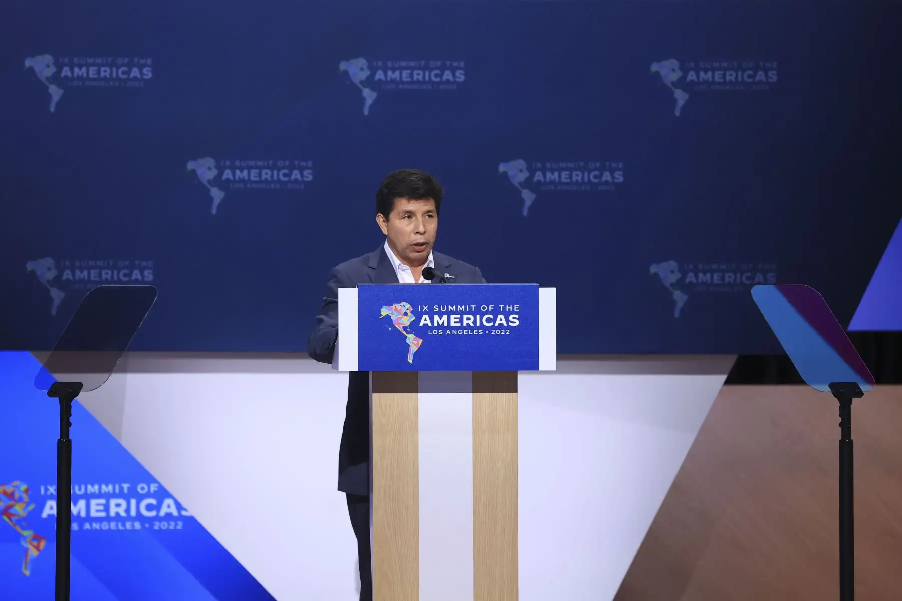 Presidente de la República, Pedro Castillo, participó en la segunda sesión Plenaria de Líderes de la IX Cumbre de las Américas. El mandatario expuso propuestas en temas de migración, democracia, y medidas económicas. Foto: ANDINA/Presidencia Perú