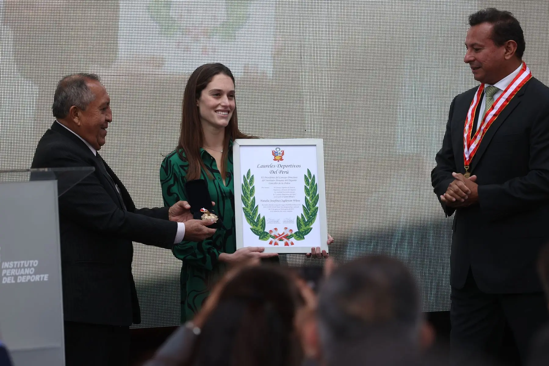 IPD entrega los laureles deportivos del Perú a diez destacados deportistas y para deportistas por sus importantes logros para el país. Natalia Cuglievan Wiese ​ es una esquiadora acuática peruana. Foto: ANDINA/Melina Mejía