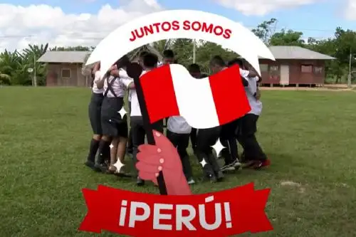 Niños y niñas de diferentes provincias del país, afiliados al programa Juntos del Ministerio de Desarrollo e Inclusión Social, mostraron su aliento a la selección de fútbol con miras al partido de repechaje a realizarse este lunes 13 de junio entre Perú y Australia, clasificatorio para el Mundial de Catar 2022.