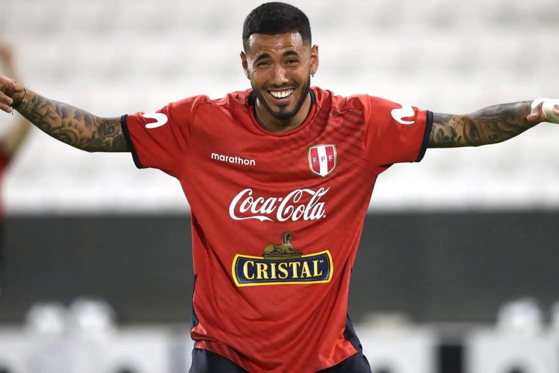 Selección Peruana realiza entrenamiento previo al partido ante la Selección Australiana por el repechaje que busca la plaza para el Mundial de Catar 2022. En la imagen, el jugador Sergio Peña.
Foto: Selección Peruana