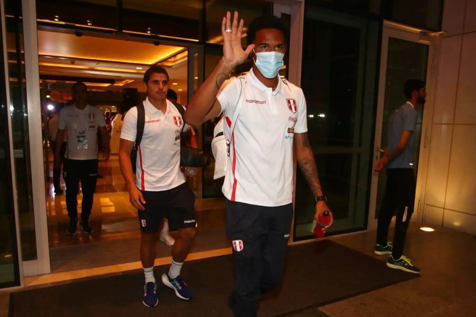 Selección Peruana sale del hotel de concentración y se dirige
 al estadio Ahmad Bin Ali Stadium donde disputará partido trascendental ante Australia por el Repechaje rumbo a Catar 2022.
Foto: ANDINA/Difusión