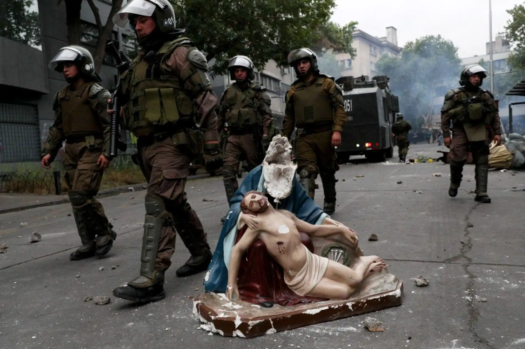2019 Protestas sociales en Chile ante el incremento de pasajes.
Foto: Esteban Félix