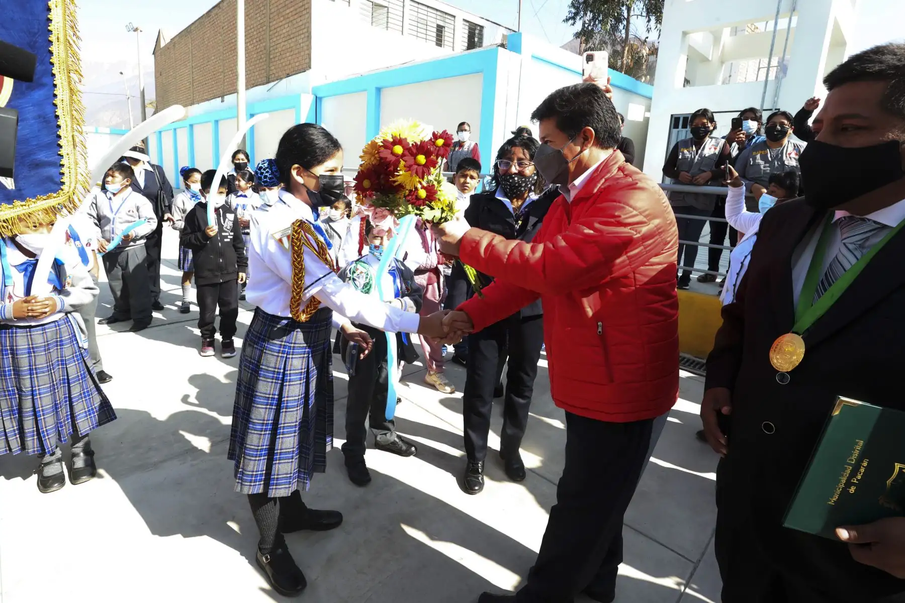 Presidente, Pedro Castillo, inspecciona el colegio Nuestra Señora de Guadalupe y el IESTP Pacarán, en el distrito de Pacarán, provincia de Cañete. Foto: ANDINA/ Prensa Presidencia