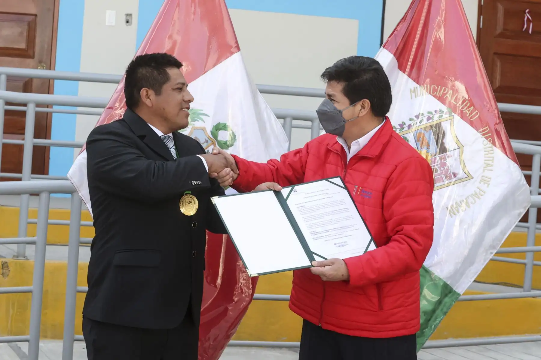Presidente, Pedro Castillo, inspecciona el colegio Nuestra Señora de Guadalupe y el IESTP Pacarán, en el distrito de Pacarán, provincia de Cañete. Foto: ANDINA/ Prensa Presidencia