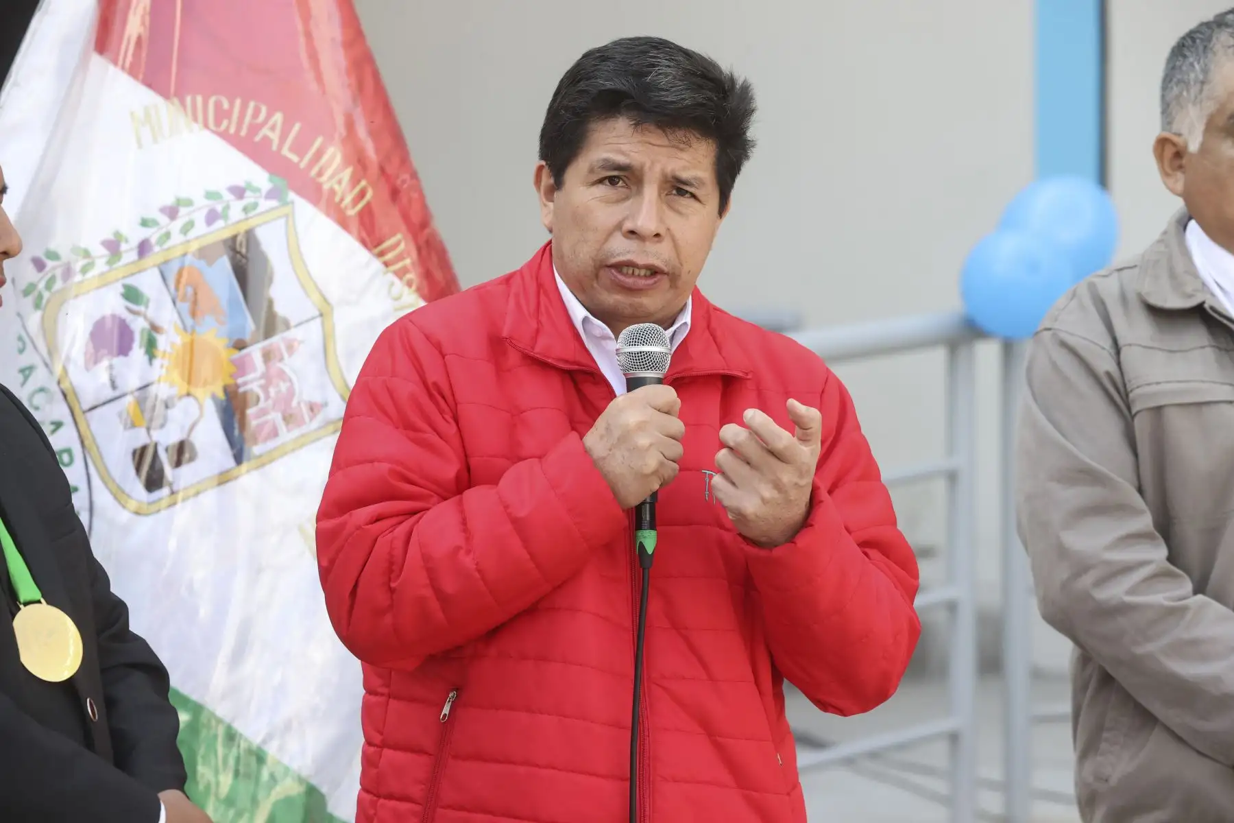 Presidente, Pedro Castillo, inspecciona el colegio Nuestra Señora de Guadalupe y el IESTP Pacarán, en el distrito de Pacarán, provincia de Cañete. Foto: ANDINA/ Prensa Presidencia