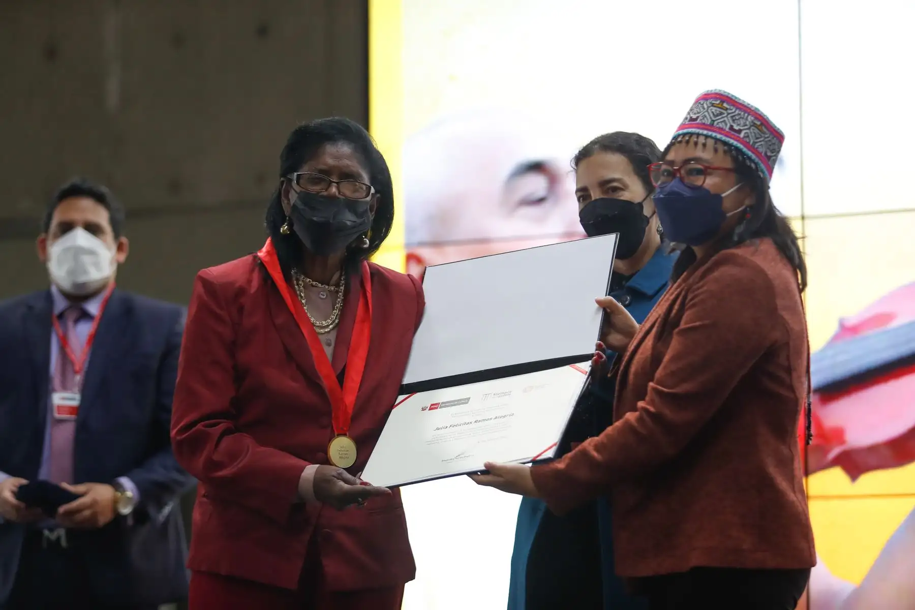 Julia Felicitas Ramos Alegria, es reconocida como Personalidad Meritoria de la Cultura a su trayectoria y contribución al desarrollo de la cultura del pueblo afroperuano en el país. Foto: ANDINA/ Renato Pajuelo