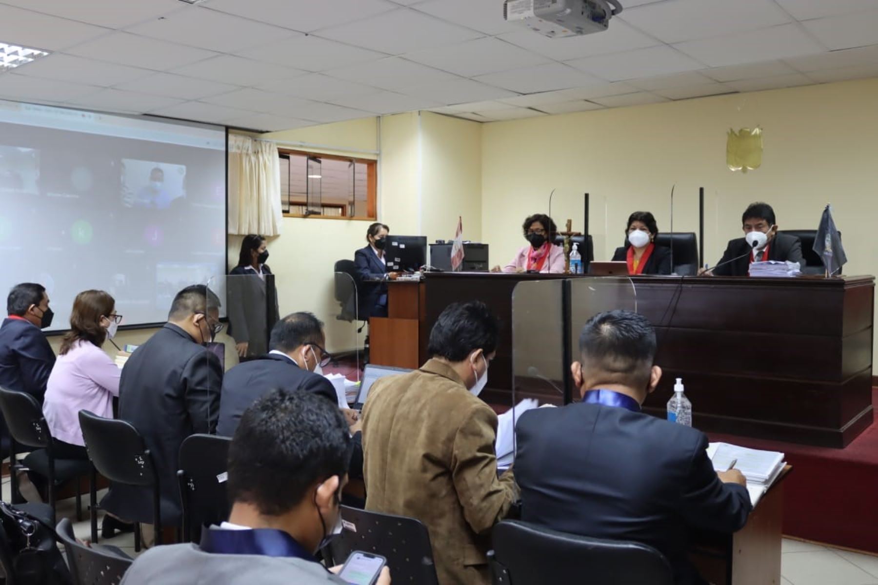 Audiencia presencial en el Poder Judicial en la región Lambayeque.