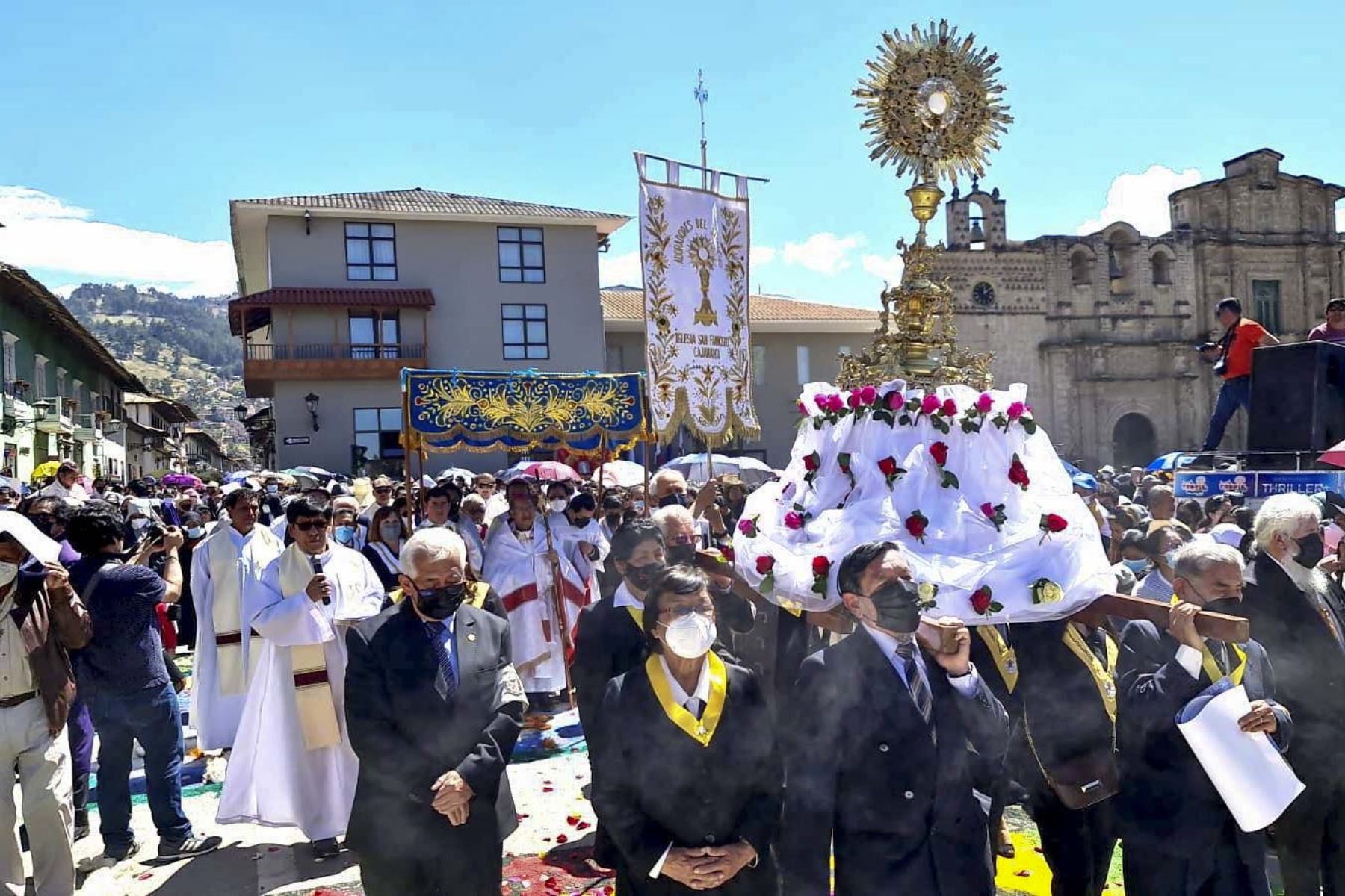 La tradicional festividad religiosa del Corpus Christi se retomó tras dos años de pandemia del covid-19. Foto: ANDINA/Cortesía Eduard Lozano