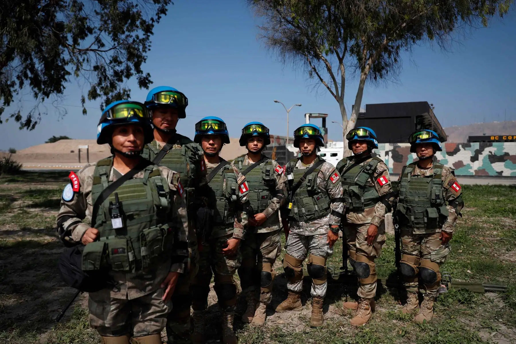33 mujeres soldados peruanas se preparan en Lima para viajar a la República Centroafricana como parte de los Cascos Azules del organismo internacional. Foto: EFE