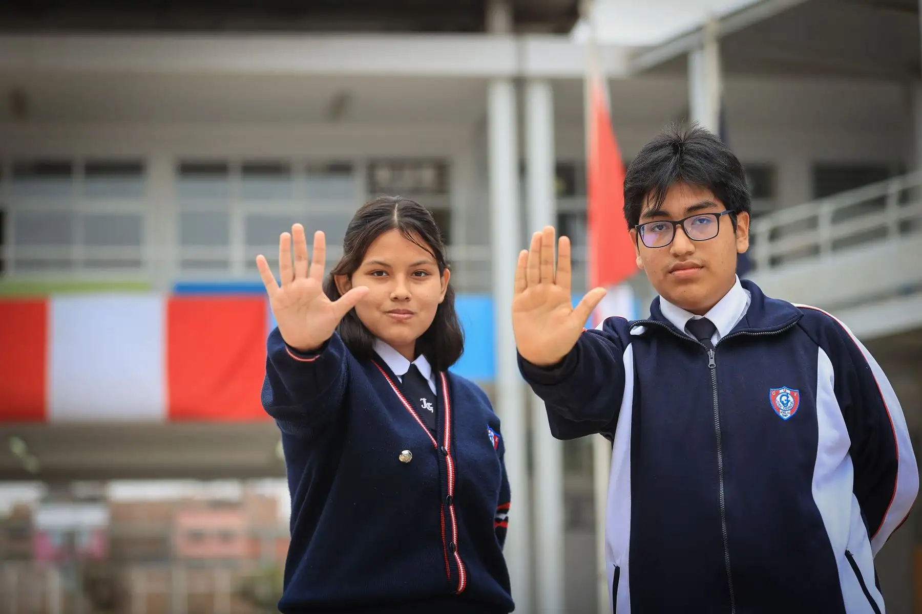 Ahsley y Liam son dos actores importantes en la lucha contra la violencia en el colegio José Granda. Foto: ANDINA/Andrés Valle.