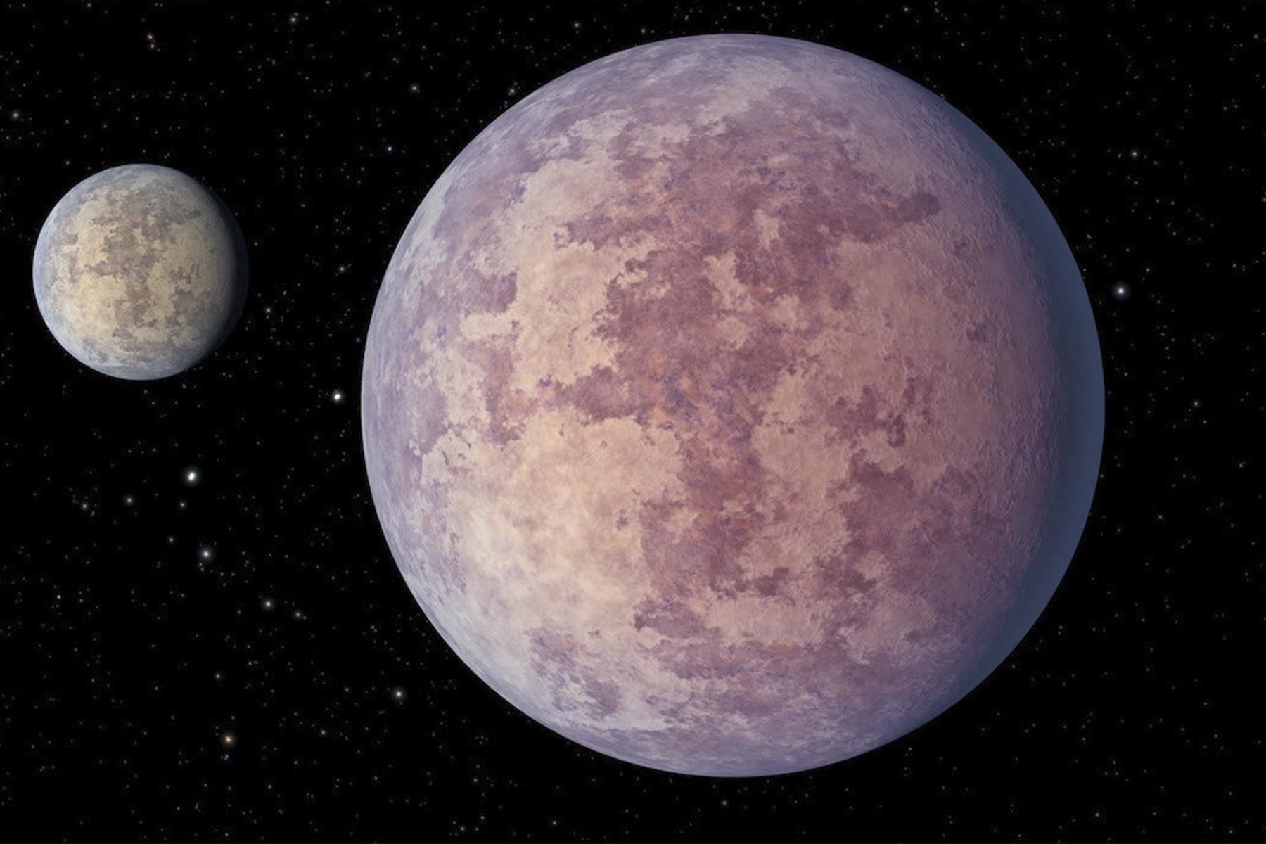 Ilustración de dos "súper-Tierras" rocosas recién descubiertas que podrían ser planetas ideales para las observaciones atmosféricas. Foto: NASA/JPL-Caltech