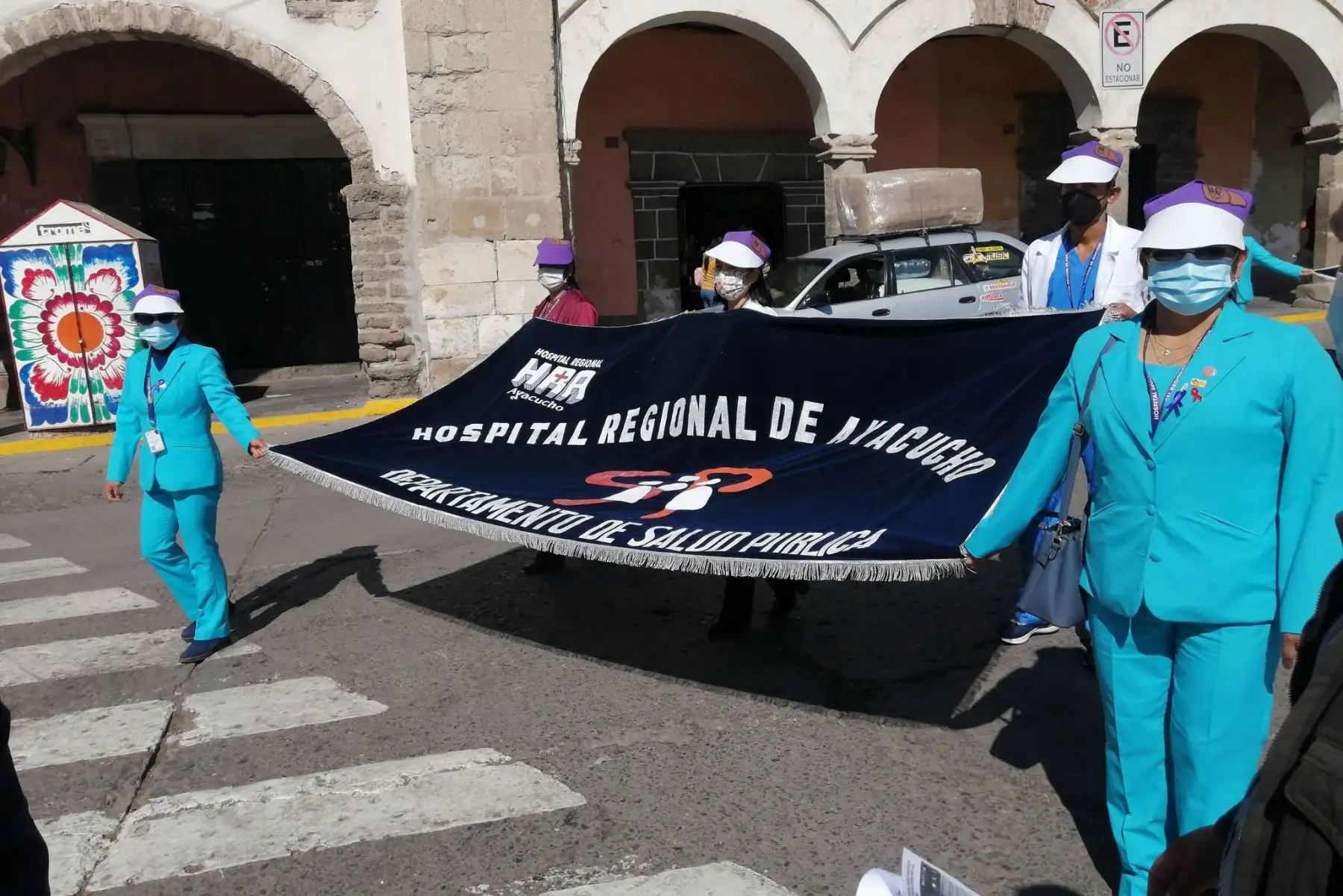 Minsa, a través de la DIRESA  Ayacucho organiza el  lanzamiento de campaña  por el Día Nacional de la lucha contra la Hepatitis B. Para proteger a la población frente a esta enfermedad, La actividad se realizó en la Plaza Mayor de Huamanga, en Ayacucho.
Foto: Minsa