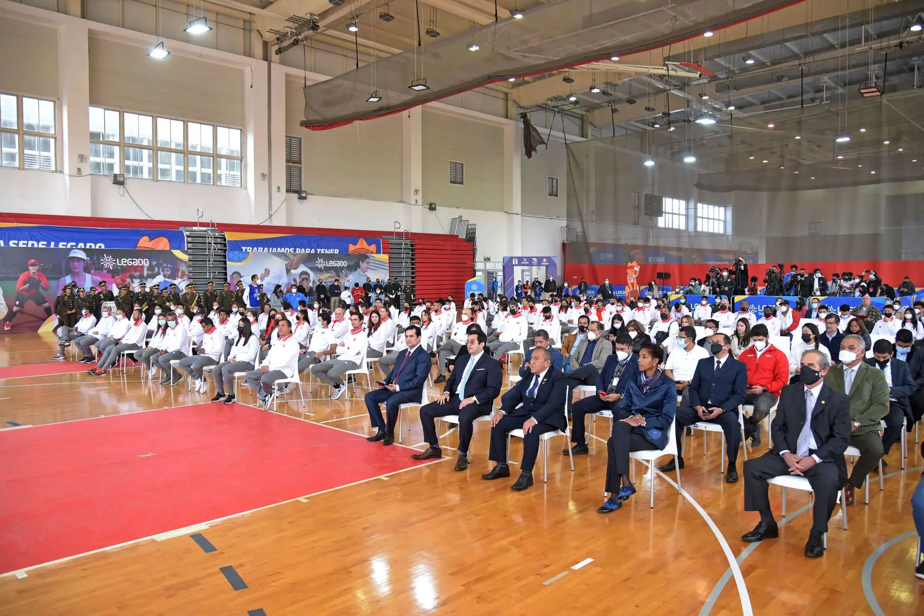 Presentación de los abanderados de Perú para los Juegos Bolivarianos Valledupar 2022.
Foto: LEGADO