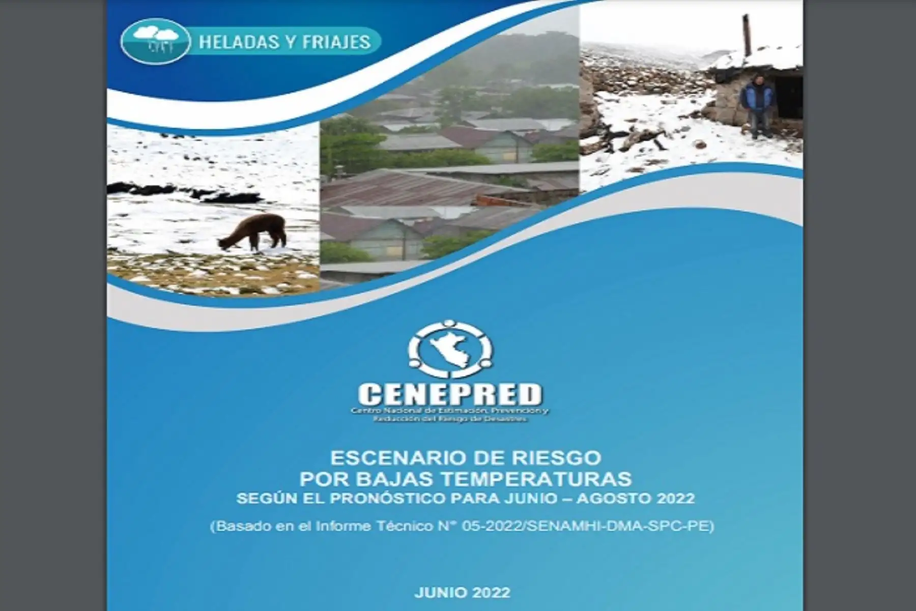 El Cenepred recomienda difundir los resultados del presente escenario de riesgo por bajas temperaturas entre los gobiernos regionales y locales, los cuales deben  priorizar sus zonas de intervención en relación a las cifras obtenidas, principalmente en zonas donde se haya identificado a la población más vulnerable (menores de 5 años y mayor de 60).