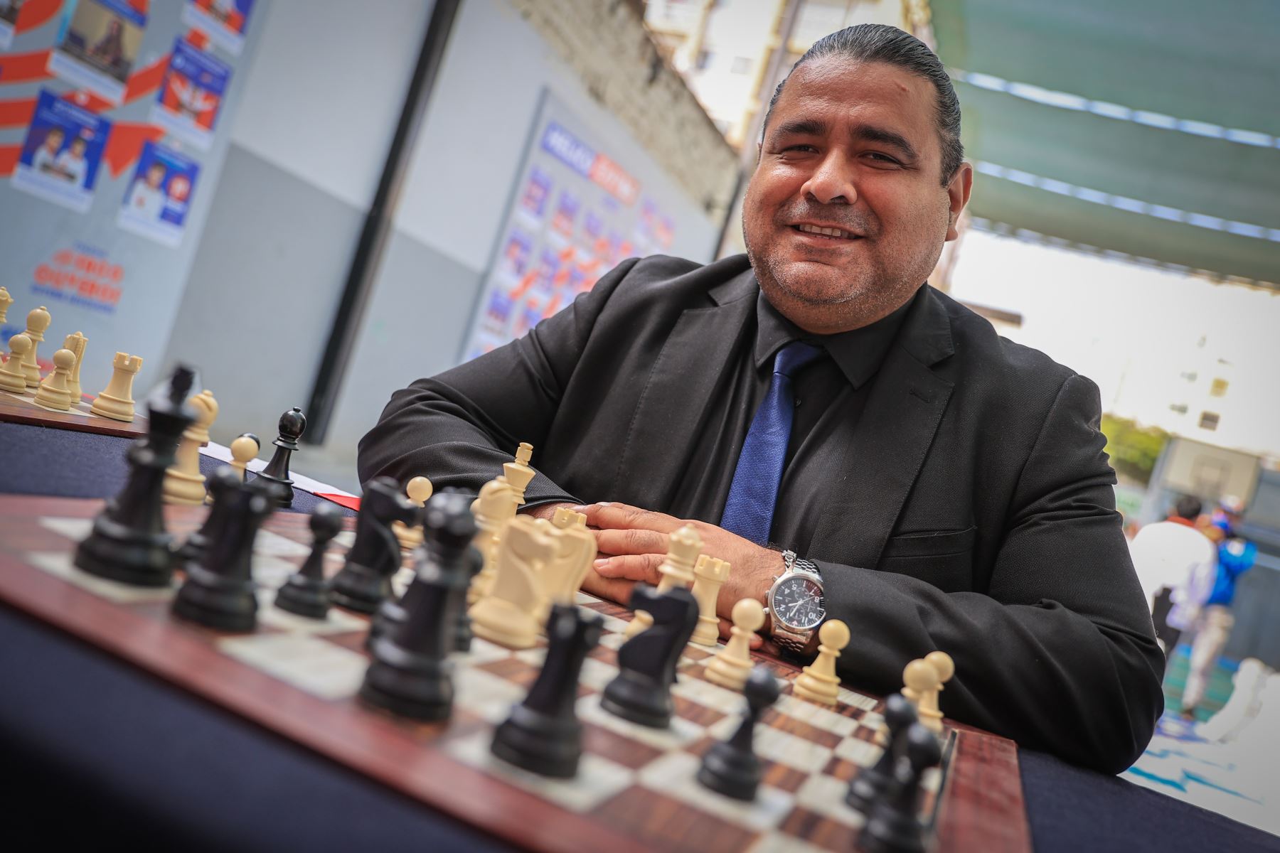 El equipo peruano se coronó campeón mundial escolar de ajedrez en Panamá, tras superar a cerca de 600 ajedrecistas de 36 países. Dante Soto entrenador de la selección de ajedrez. 
Foto: ANDINA/Andrés Valle