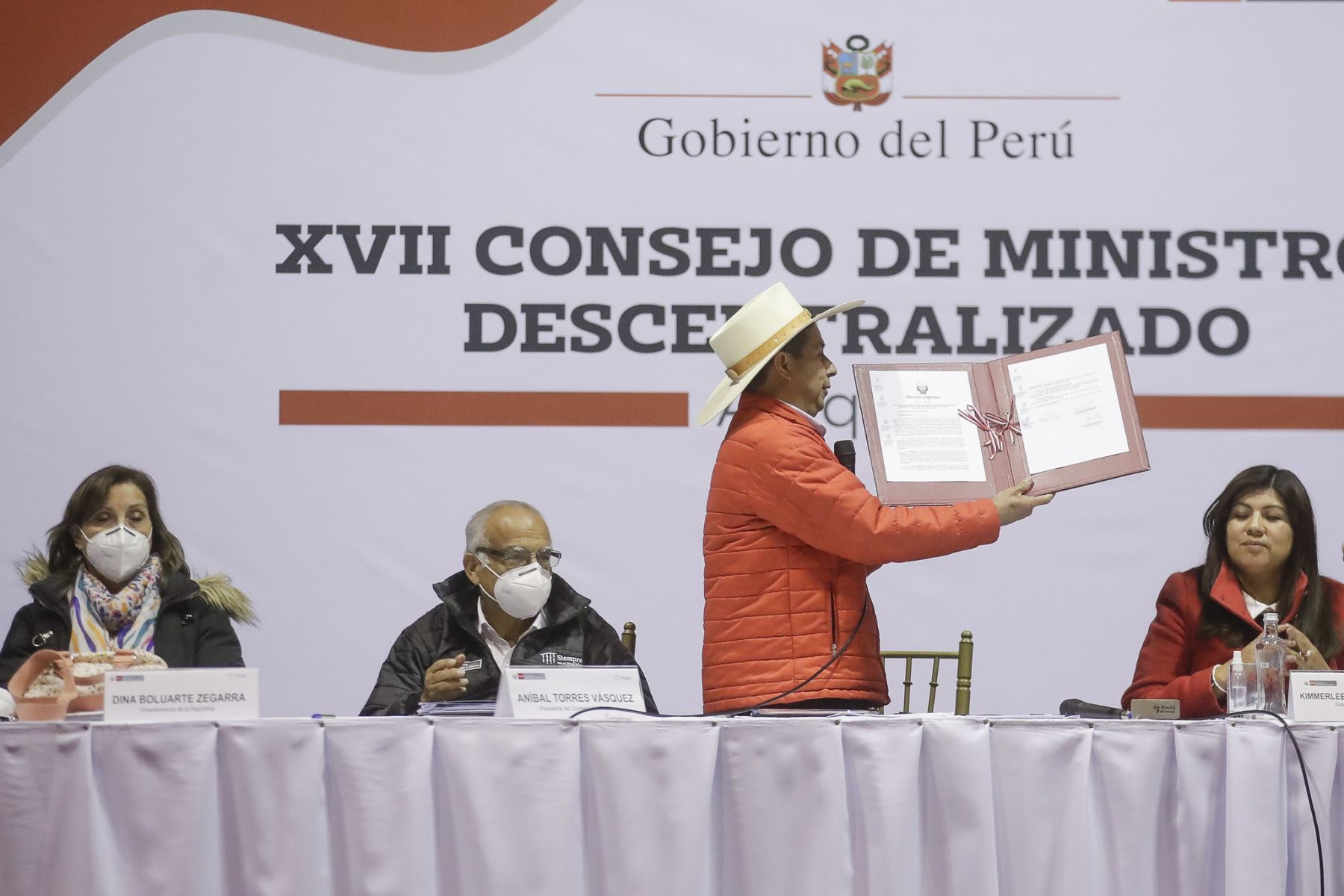 Presidente Pedro Castillo, participa en el XVII Consejo de Ministros Descentralizado en Arequipa.
Foto: ANDINA/Prensa Presidencia