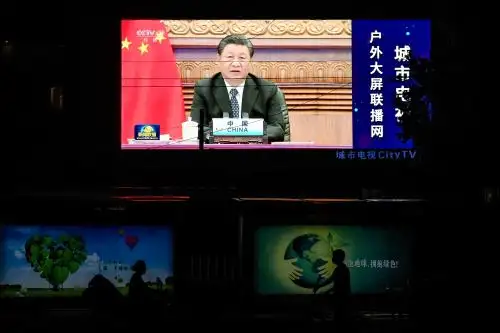 Xi dijo que la globalización económica constituye una necesidad objetiva del desarrollo de las fuerzas productivas y una corriente histórica imparable. Foto: AFP.