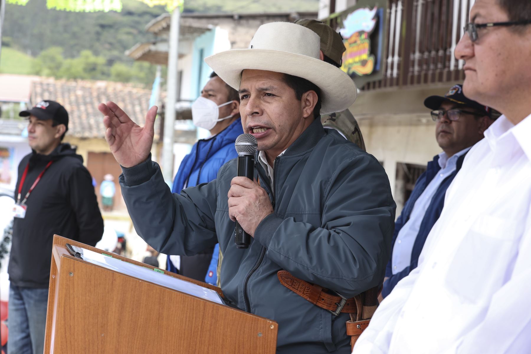 Presidente, Pedro Castillo, sostiene encuentro con población del distrito de Llama, provincia de Chota, región Cajamarca. Foto: ANDINA/ Prensa Presidencia