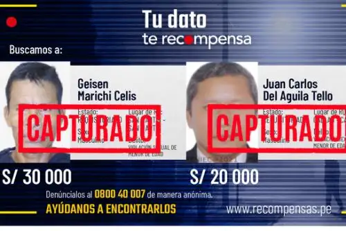 Ambos prófugos acusados de violación sexual ahora ya están en manos de la justicia. Foto: Mininter