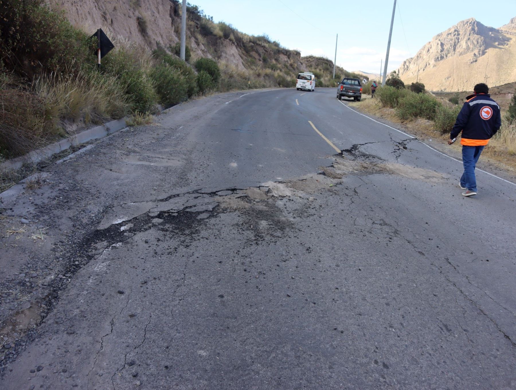 Arequipa: COER evalúa posible falla geológica en sector de Chivay de provincia de Caylloma