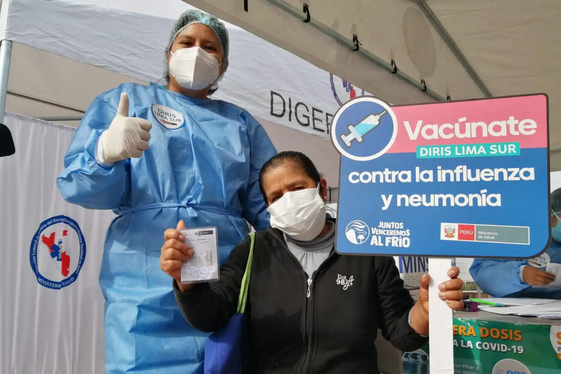 Frente a los efectos de las bajas temperaturas, el Minsa, a través de la 
DIRIS Lima Sur, realizó una jornada integral de salud en el A.H. Ciudad de Gozen, en Villa María del Triunfo, zona conocida como 