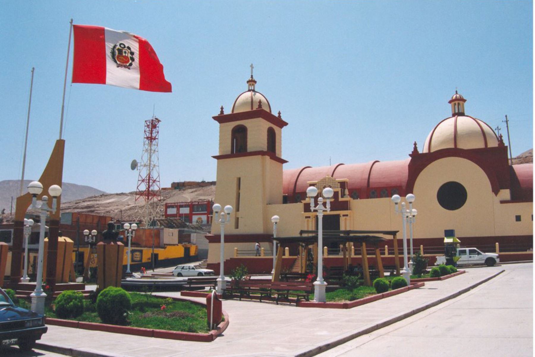 Plaza de Armas del distrito de Locumba, en la región Tacna. Foto: INTERNET/Medios