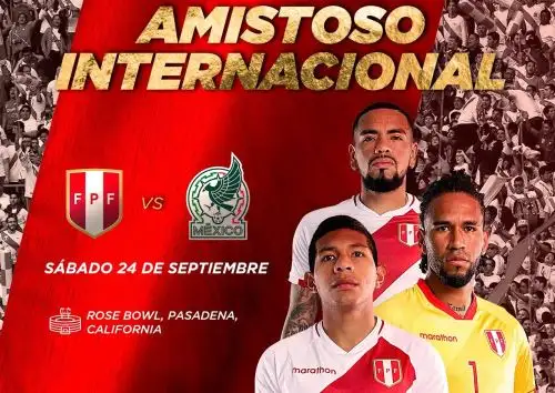 Perú enfrentará a México el 24 d setiembre en el estadio Rose Bowl de Pasadena (California)