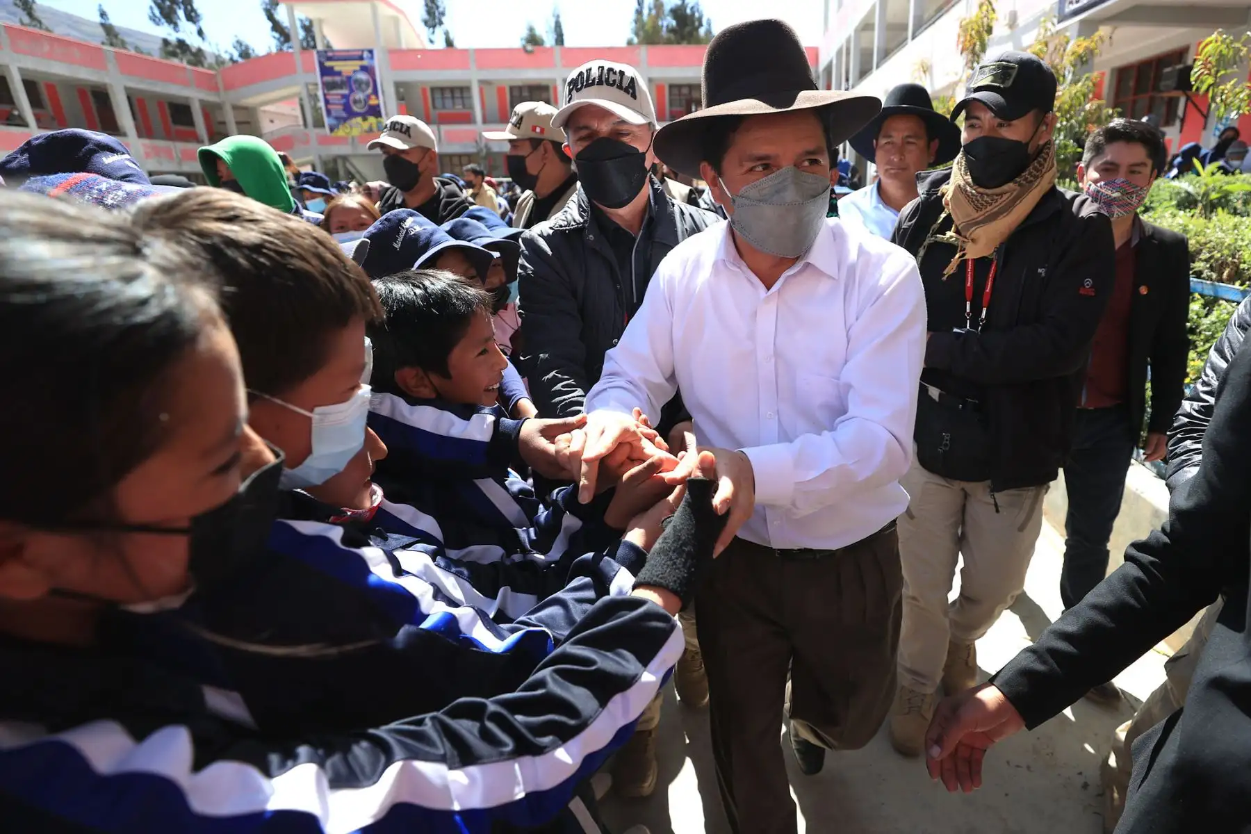 Presidente Pedro Castillo inspecciona la I.E Mariscal Cáceres de la provincia de Tayacaja en Huancavelica.
Foto: ANDINA/Prensa Presidencia
