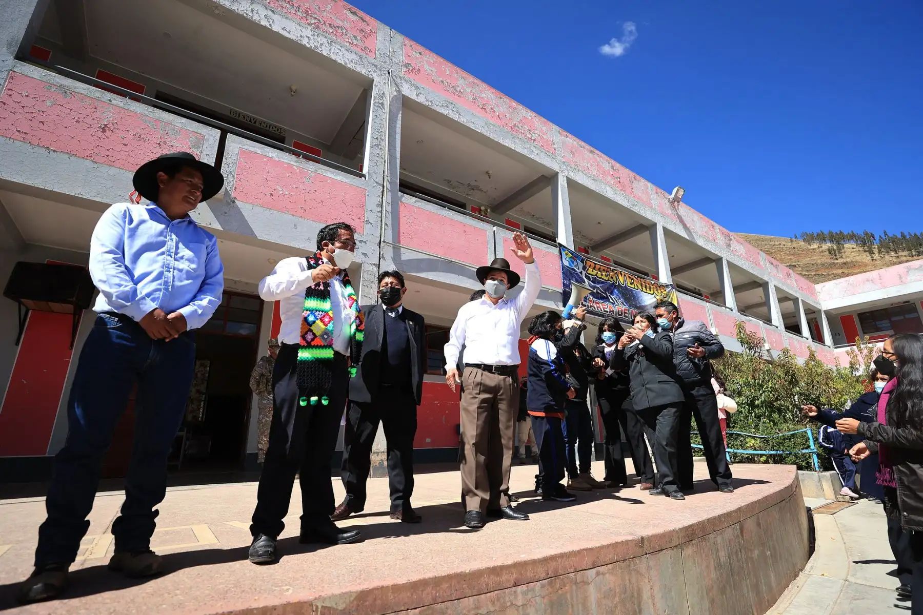 Presidente Pedro Castillo inspecciona la I.E Mariscal Cáceres de la provincia de Tayacaja en Huancavelica.
Foto: ANDINA/Prensa Presidencia